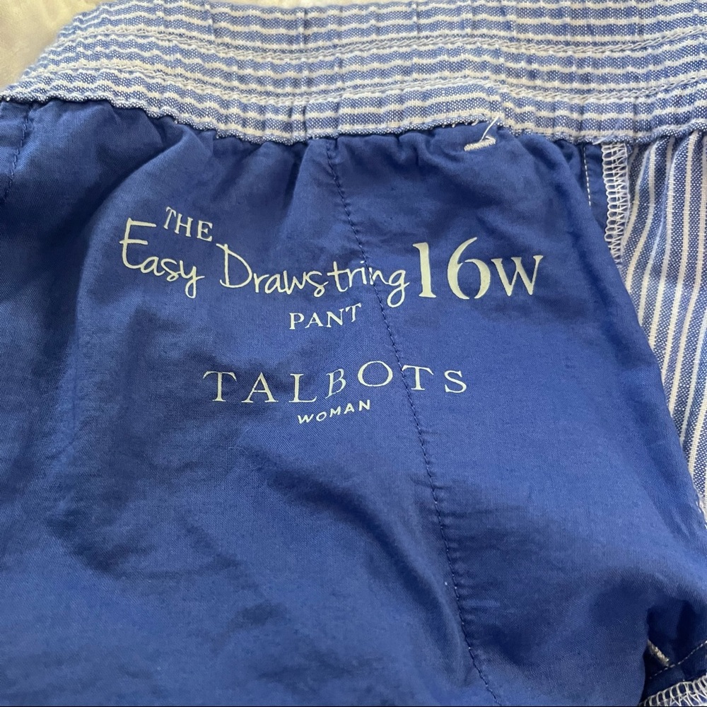 Talbots Linen Easy Drawstring Pant 16w - image 6